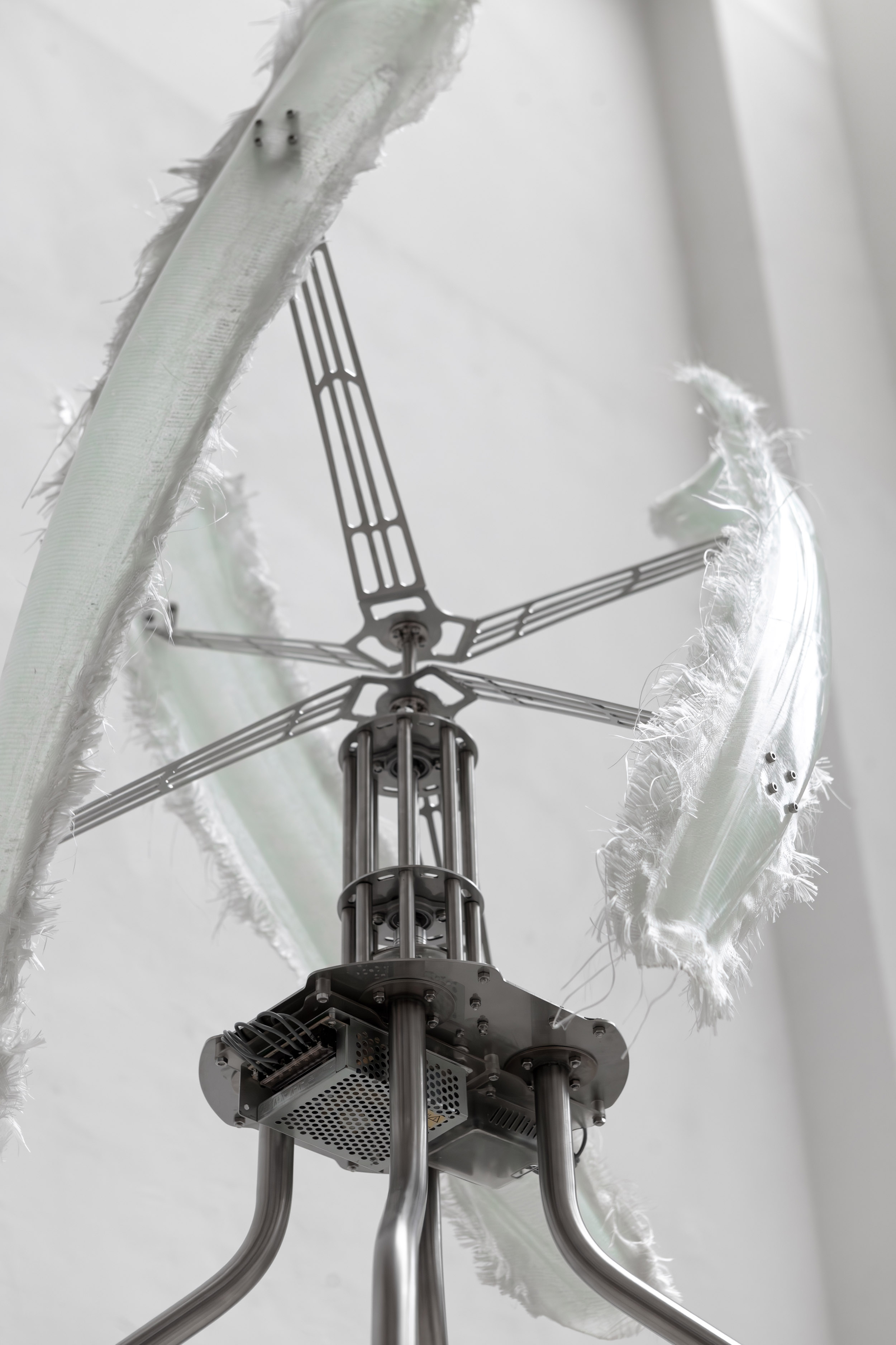 Vertically Rotating Turbine sculpture detail